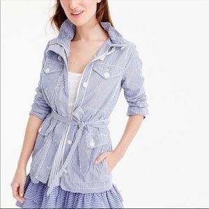 JCrew striped utility jacket pxxs